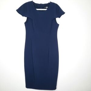 Black Halo Navy Pencil Dress 12